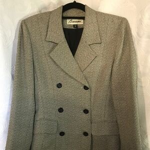 Vintage Double - breasted gray blazer / jacket by Barami sz.8 made in USA